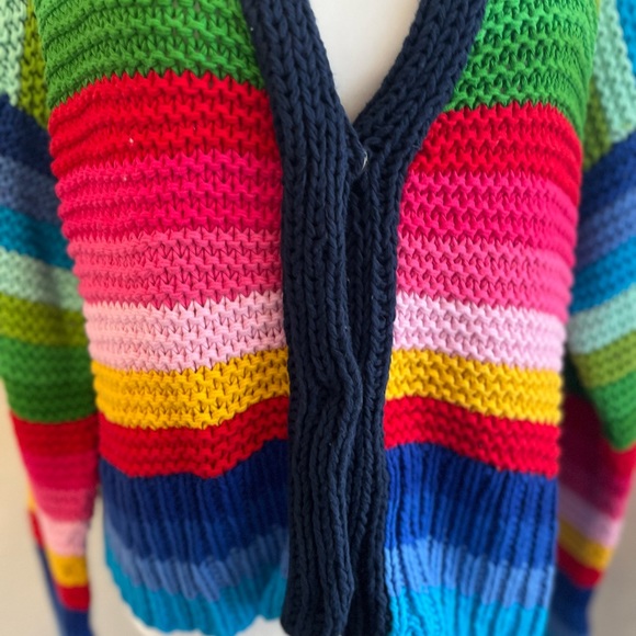 NWT Happy Sheep Short V-Neck Multi-colored Cardigan, Medium - Picture 2 of 9